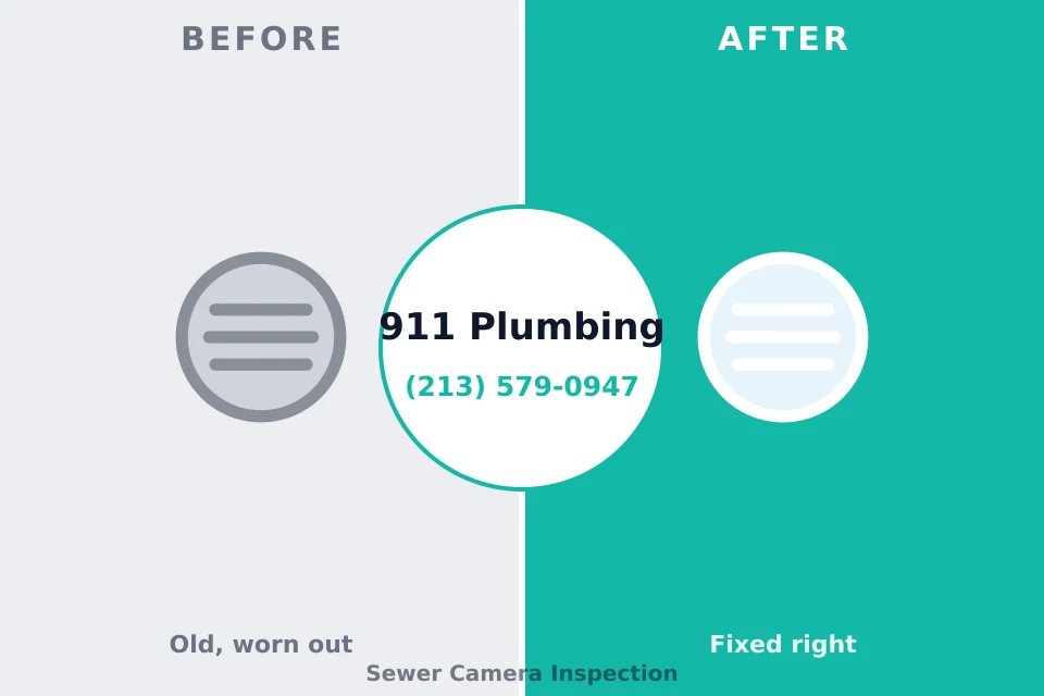 Before and after: plumbing repair High Bridge, WA